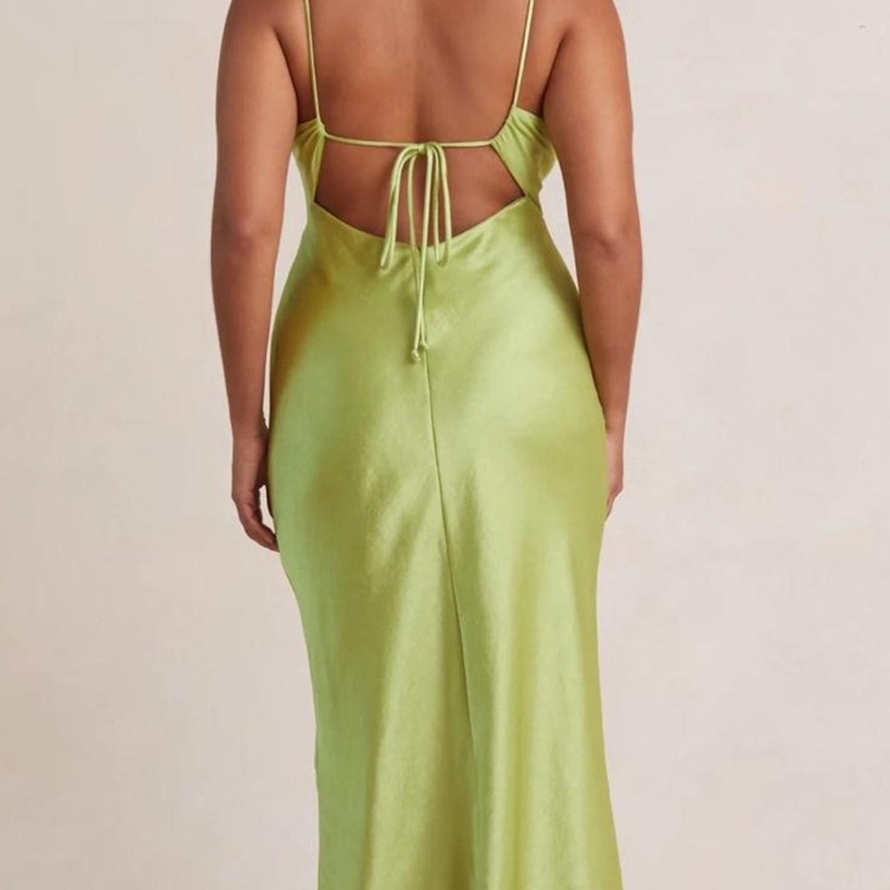Bec & Bridge Julieta V Neck Maxi Dress in Lime Green